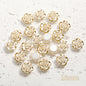 Pearl Imitation Camellia Acrylic Beads 10-18mm ABS Plastic 50pcs 12