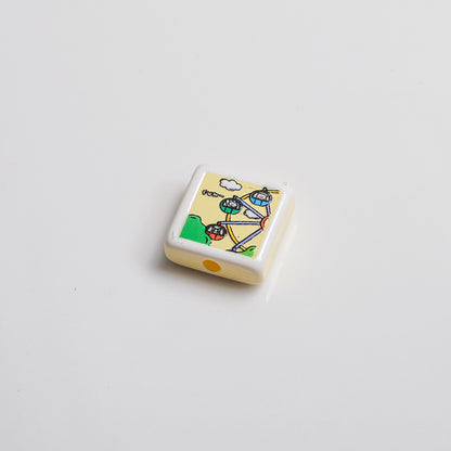 Polaroid Square Acrylic Beads 25mm Mini Camera Designs 10pcs 27