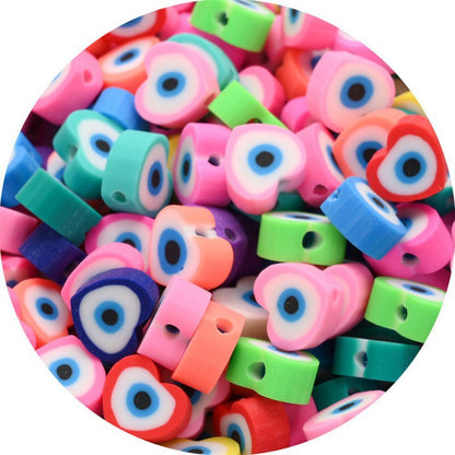 Flat Clay Beads 10mm Color Fruit Cartoon Mixed Design 1000pcs 40