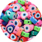 Flat Clay Beads 10mm Color Fruit Cartoon Mixed Design 1000pcs 40