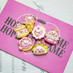Glossy Pig Resin Beads Playful Dessert Design 10pcs
