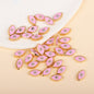 Irregular Shaped Metal Beads Double-Sided Enamel Evil Eye 20pcs 28
