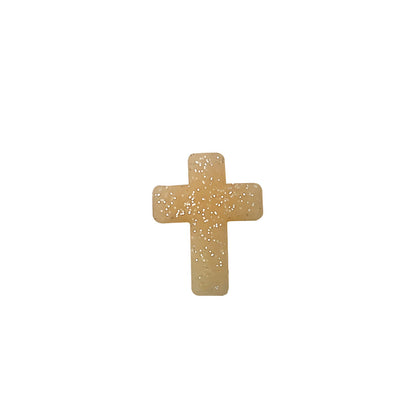 Silicone Focal Beads Cross Matte Speckled Glow in the Dark 20pcs 21
