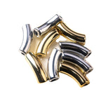 Halo Elbow Tube Acrylic Beads 36mm Glossy Curved Mixed Colors 50pcs 5