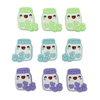Silicone Focal Beads Macaron Heart Shaped Bottle Pastel Colors 20pcs 3