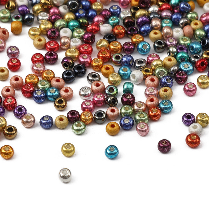 Metallic Seed Glass Beads 2mm Premium Colorful Shimmering 3000pcs 3