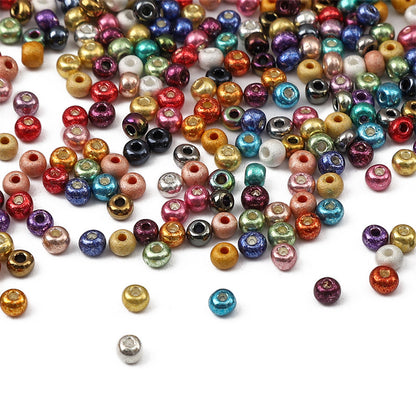 Metallic Seed Glass Beads 2mm Premium Colorful Shimmering 3000pcs 3