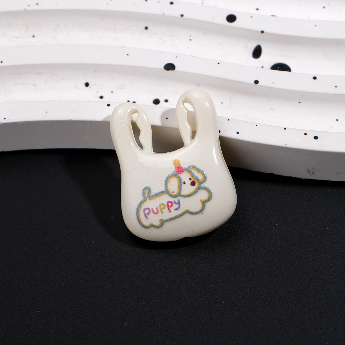 Painted Handbag Acrylic Beads 25mm Cartoon Pattern Bright Colors 10pcs 11