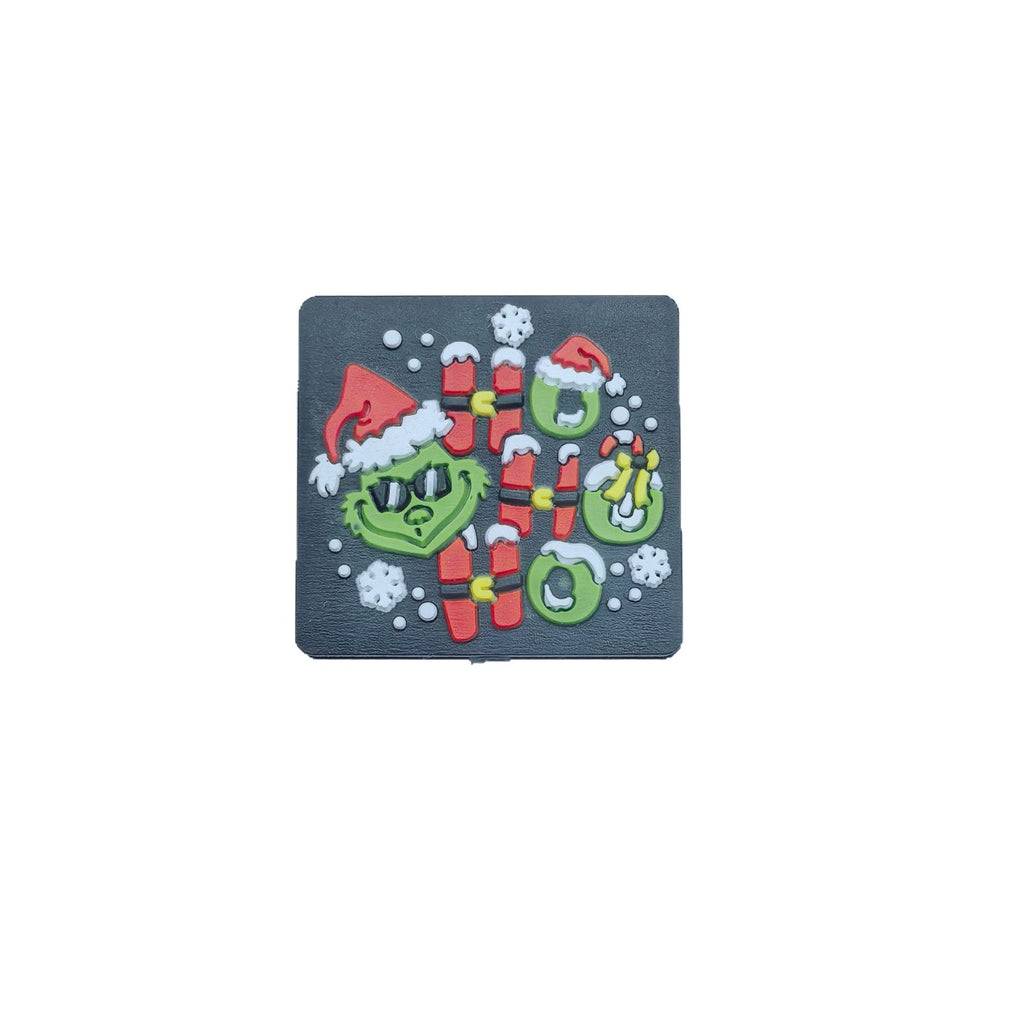 Silicone Focal Beads Christmas Grinch Poses and Text 20pcs 5