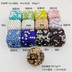 Leopard Print Rhinestone Polymer Clay Beads 14mm Square 15mm Round 10pcs 3
