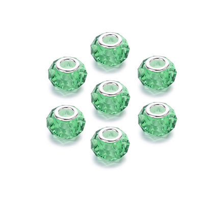 Acrylic Spacer Beads 14mm Imitation Crystal Large Hole 30pcs 13