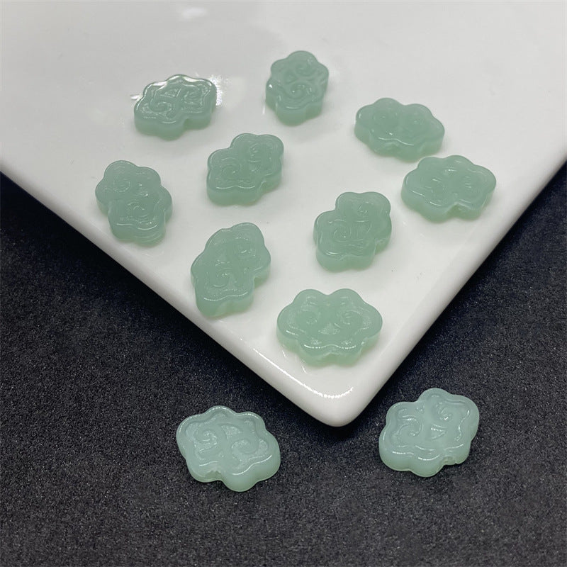 Czech Glass Beads Auspicious Clouds 9 13mm Pastel Translucent 100pcs 20