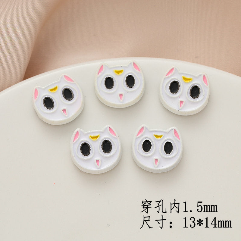 Cartoon Character Metal Beads Painted Enamel Alloy 10pcs 25