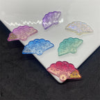 Czech Glass Beads Fan 20x35mm Transparent Mixed Colors 100pcs