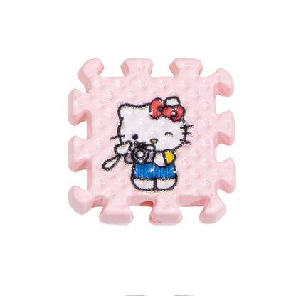 Hello KT Puzzle Acrylic Square Beads 18mm Colorful 10pcs 12