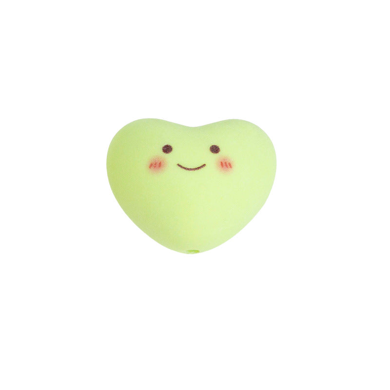 Painted Star and Heart Acrylic Beads 23mm Pastel Matte 50pcs 11
