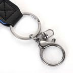 Leather Wristlet Keychain with Gold Embossed Bear Detail 3
