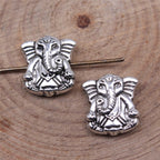 Elephant Metal Beads 11mm Antique Silver Tone Alloy 30pcs 2