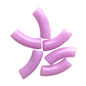 Halo Elbow Tube Acrylic Beads 36mm Glossy Curved Mixed Colors 50pcs 12