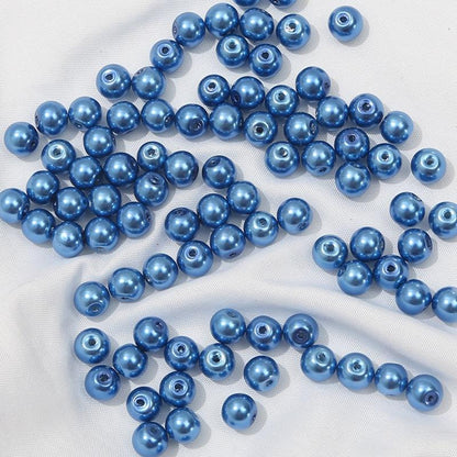 Pearl Round Glass Beads 10mm Luminous Mixed Colors 40pcs 14