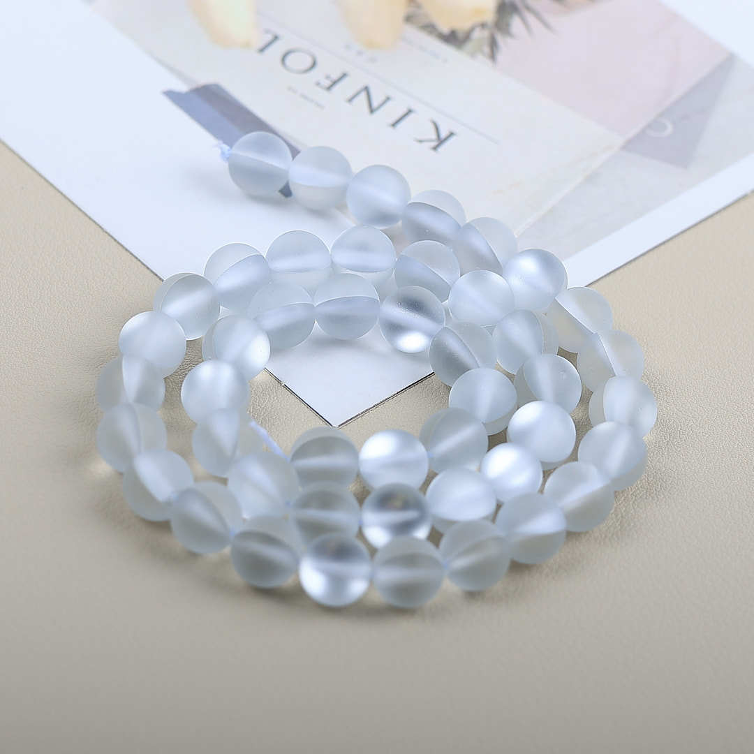 Mermaid Round Glass Beads 6mm Matte Pastel Jewel Tones 40pcs 50