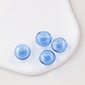 Hollow Spiral Striped Blown Glass Spacer Beads Colorful 4pcs 6