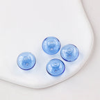 Hollow Spiral Striped Blown Glass Spacer Beads Colorful 4pcs 6