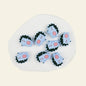 Silicone Focal Beads Hedgehog Colorful Side Profile 20pcs 11