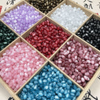 Opal Gradient Oval Resin Beads 11mm Glossy Vintage Style 50pcs