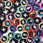 Flat Clay Beads 9mm Planet Series Colorful Space Designs 100pcs 12