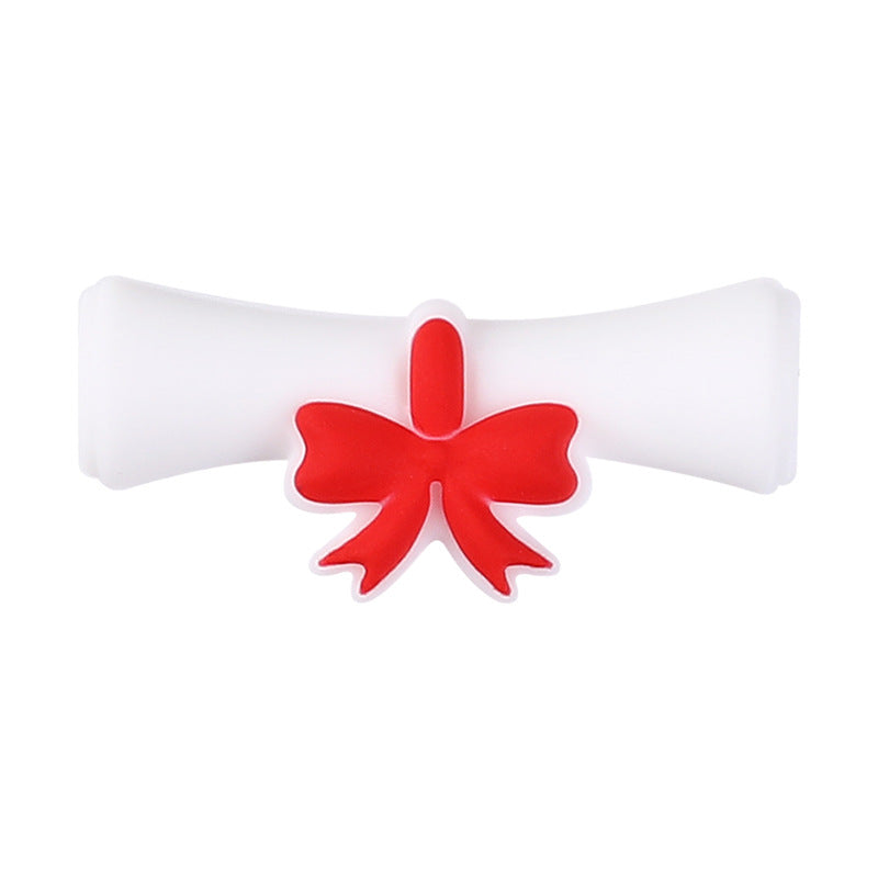 Silicone 3D Focal Beads Graduation Season Bachelor Hat Trophy 5