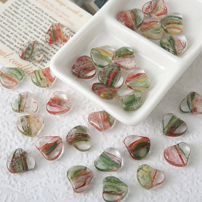 Clear Blooming Heart Acrylic Beads 16mm Vintage Style 20pcs 5