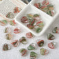 Clear Blooming Heart Acrylic Beads 16mm Vintage Style 20pcs 5