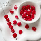 3D Fruit Series Acrylic Beads Playful Glossy Mixed Colors 50pcs 4
