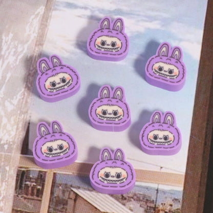 Labub Character Clay Beads 10mm Colorful Bunny Faces 200pcs 10