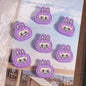 Labub Character Clay Beads 10mm Colorful Bunny Faces 200pcs 10
