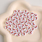 Christmas Theme Flat Acrylic Beads 5x10mm Santa Gift Printed 100pcs 18