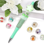 Natural Dried Flower Glitter Powder Resin Beads 16/20mm Mixed Colors 25pcs 2