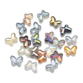 Butterfly Plated Transparent Glass Beads 10x14mm 20pcs 5