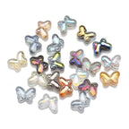 Butterfly Plated Transparent Glass Beads 10x14mm 20pcs 5