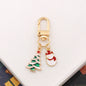 Cartoon Christmas Keychain Metal Alloy Enamel Holiday Icons 7