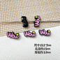 Baking Painted WOW&YES Metal Beads 13mm 15mm Colorful Alloy 20pcs 14