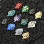 Czech Glass Beads Sunflower Leaf 16 x 23mm Multicolor Petal 20pcs 2