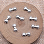 Bow Metal Beads 12x6mm Antique Silver Tone Zinc Alloy 80pcs 2