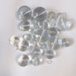 Transparent Round Glass Beads 18-30mm Clear Smooth with Holes 10pcs