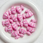 Painted Dress Acrylic Beads 26mm Colorful Assorted 5pcs 19