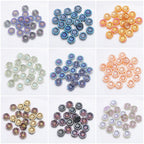 Electroplated Hawaiian Flower Glass Beads 14mm Transparent 20pcs 5