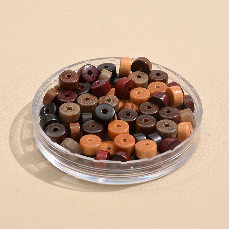 Wood Cylindrical Spacer Beads 7mm Natural Sandalwood 100pcs 4