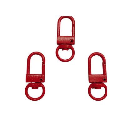 Colorful Zinc Alloy Keychain Hooks 33mm Baking Painted 50pcs 15