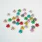 Pentagram Snowflake Acrylic Beads 14mm 21mm Metallic Plated 100pcs 23